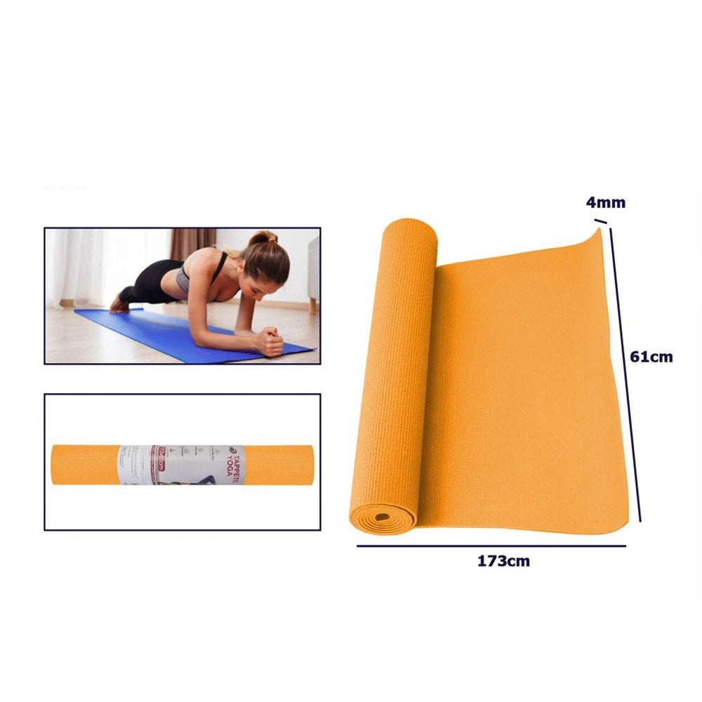Trade Shop - Tappetino Yoga In Pvc 61x173x0.4 Cm Tappeto Aerobica Fitness Pilates Palestra -