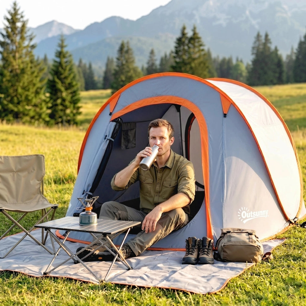Tenda da Giardino Pop Up Impermeabile ¨C Minimal ¨C Grigio 245x148x105 cm