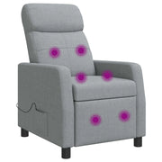 Poltrona Massaggiante Grigio Chiaro Tessuto 42035057