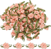 Set di Lint Satinato Mini - 100 pezzi - Lint Rosa - Decorazione - Imballo Regalo - Attività Artigianali - Misura Utile 1,5 x 3 cm - Lint Decorativo