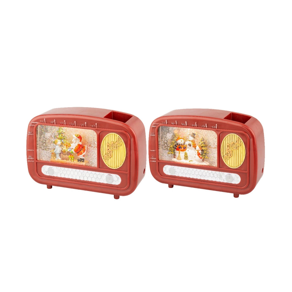 Dec. Radio natalizia rossa e LED