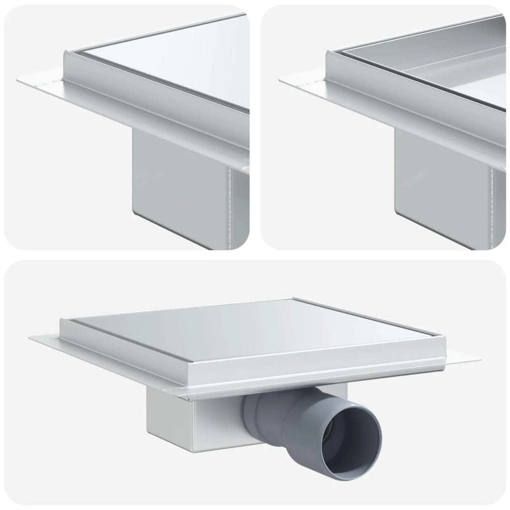 Drenaggio doccia 2 in 1 Argento 20 x 20 cm Acciaio Inox 304 CFW9391798