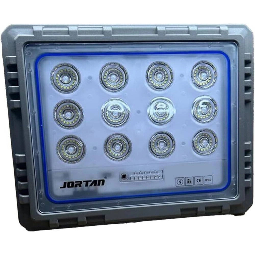 Trade Shop - Faro 100 Watt Con Pannello Solare Luce Forte Telecomando Batteria Lunga Durata -