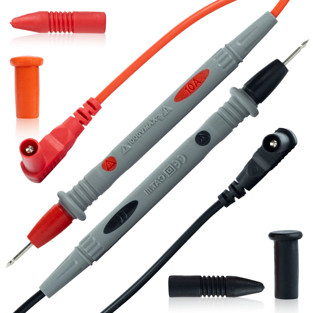 Cavi di Misurazione per Multimetro Rosfix – Impugnatura in Silicone | Lunghezza 90 cm, 1000V, 10A