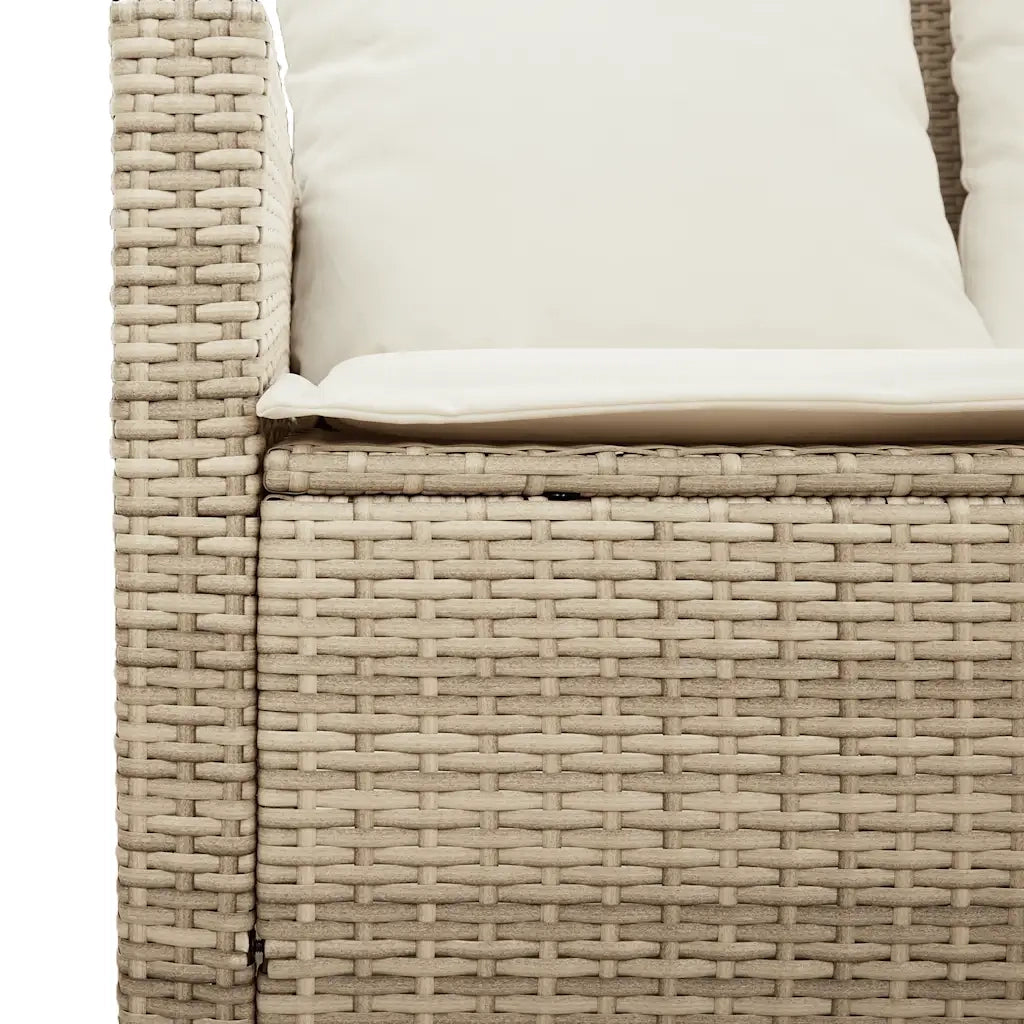 Set Divano da Giardino 4 pz con Cuscini Beige in Polyrattan 4103867