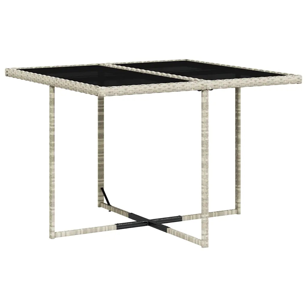 Set Pranzo da Giardino 5pz con Cuscini Grigio Chiaro Polyrattan 3211259