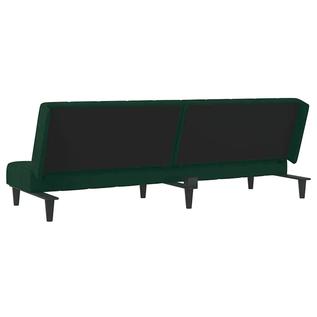 Divano letto | Sof¨¤ letto | Letto singolo a 2 Posti Verde Scuro in Velluto