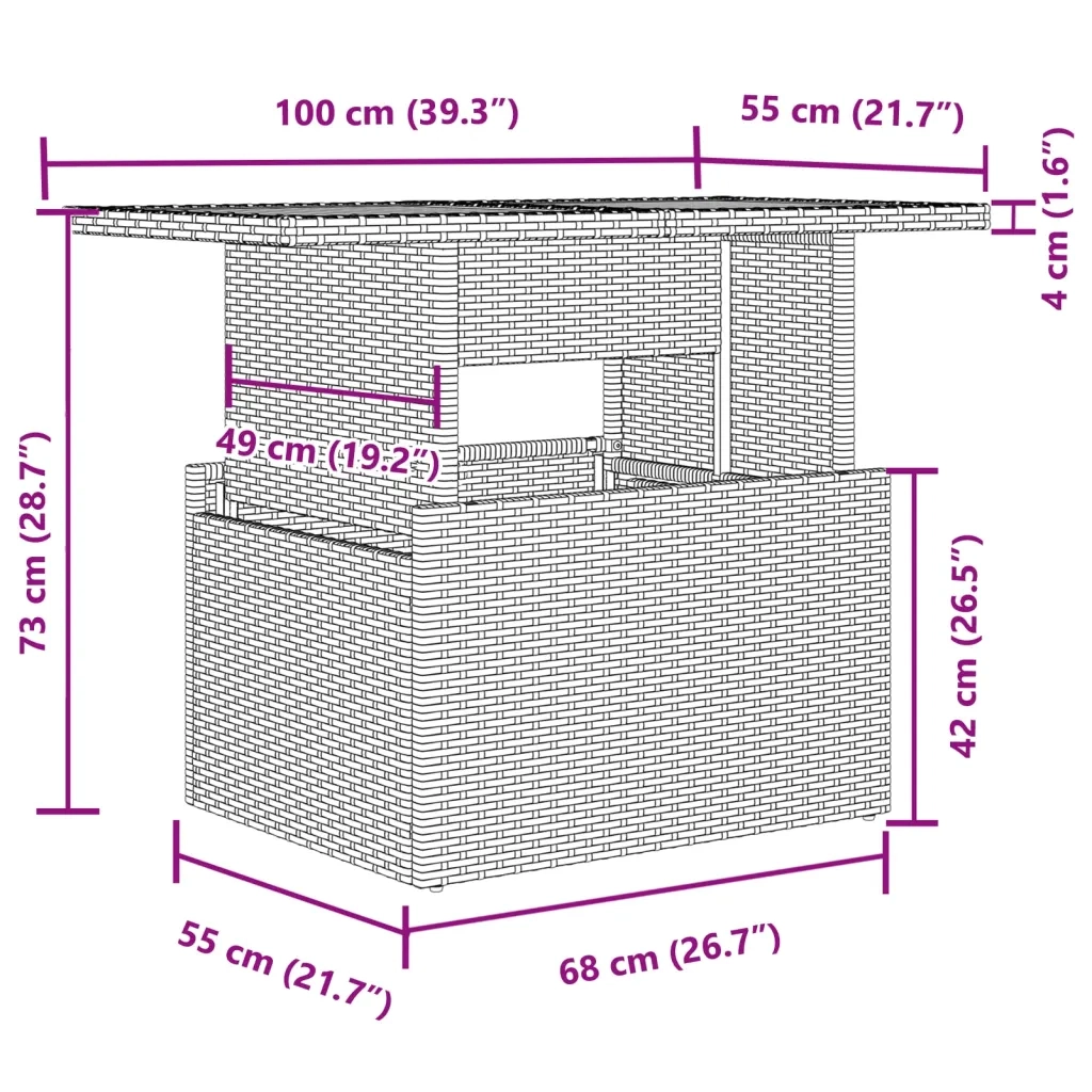 Set Divani da Giardino 2pz con Cuscini Grigio Polyrattan Acacia 3277500