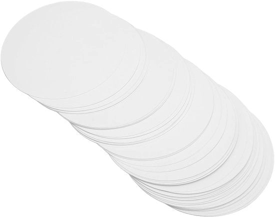 Film di sicurezza per badge 100 pezzi - Film trasparente per badge - Film per badge circolare - Film con fibre di piante - Protezione duratura - Adatto per lavori di fai da te - Carta per badge
