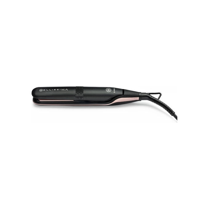 Bellissima 11877 B MINI Piastra per capelli da Viaggio Ceramica 200°C Multivoltaggio colore Nero Rosa
