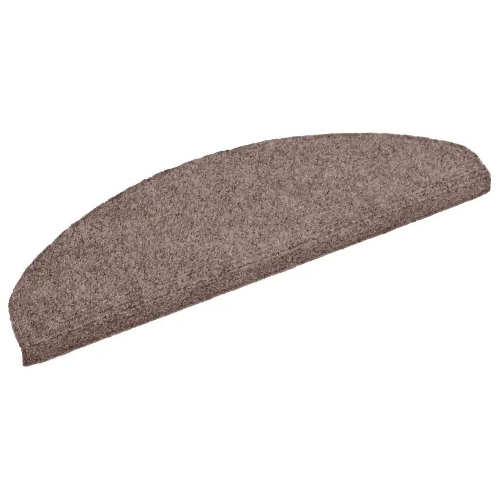 Tappetini per scale autoadesivi 15 pz 65x21x4 cm Marrone Chiaro semicircolari grandi 132696
