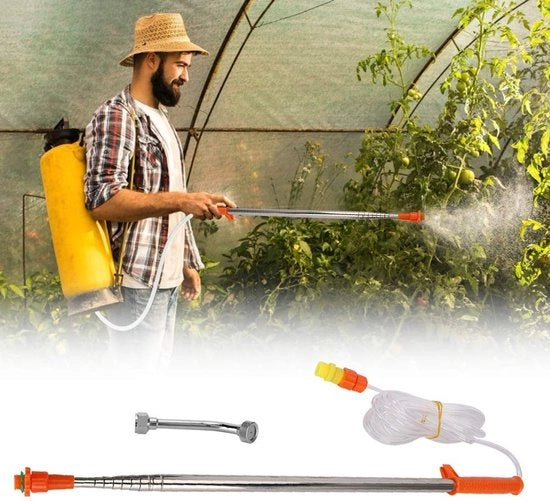 Estensione per irrigazione - Asta idraulica telescopica - Acciaio inossidabile - 56,2 cm - Irrigazione - Bocca di uscita - Estensione per getto d'acqua