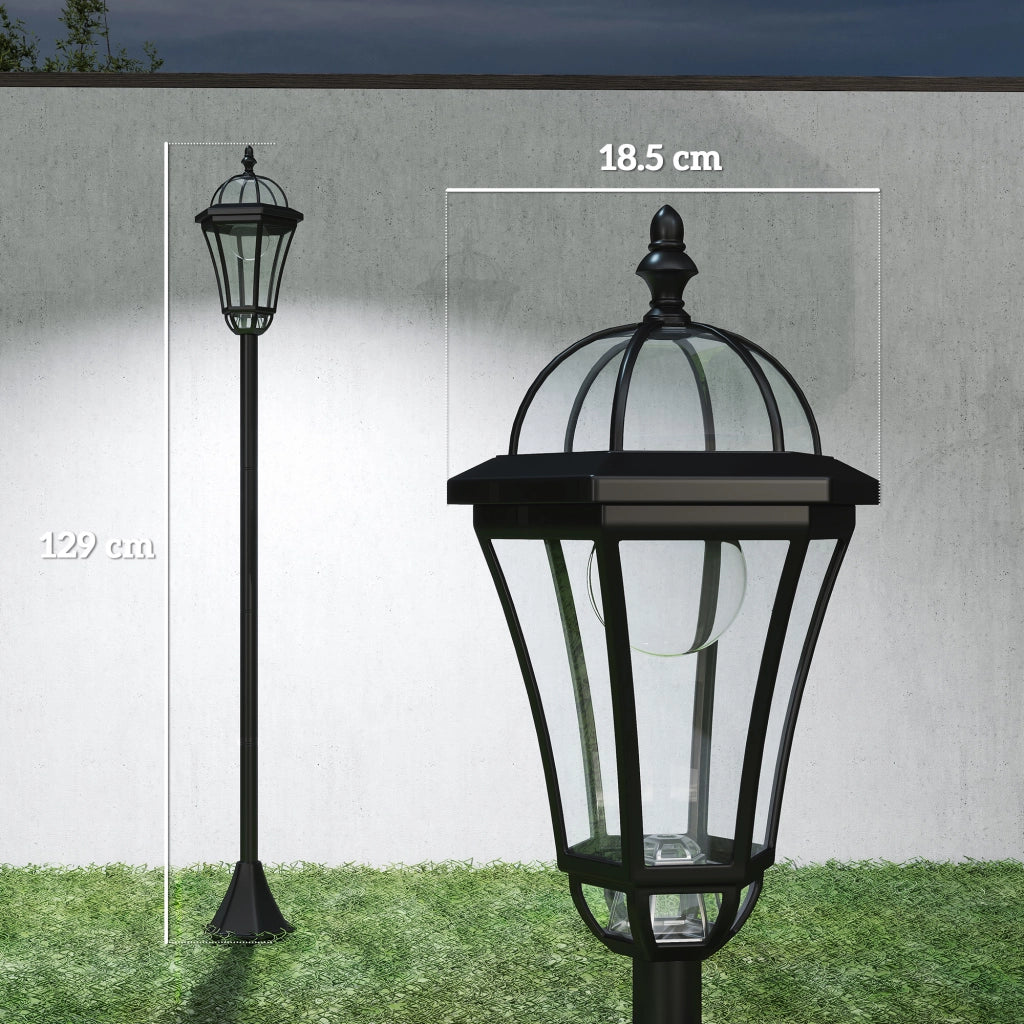 Set Lampioni Solari per Giardino ¨C Minimal ¨C 2 Pezzi, Nero