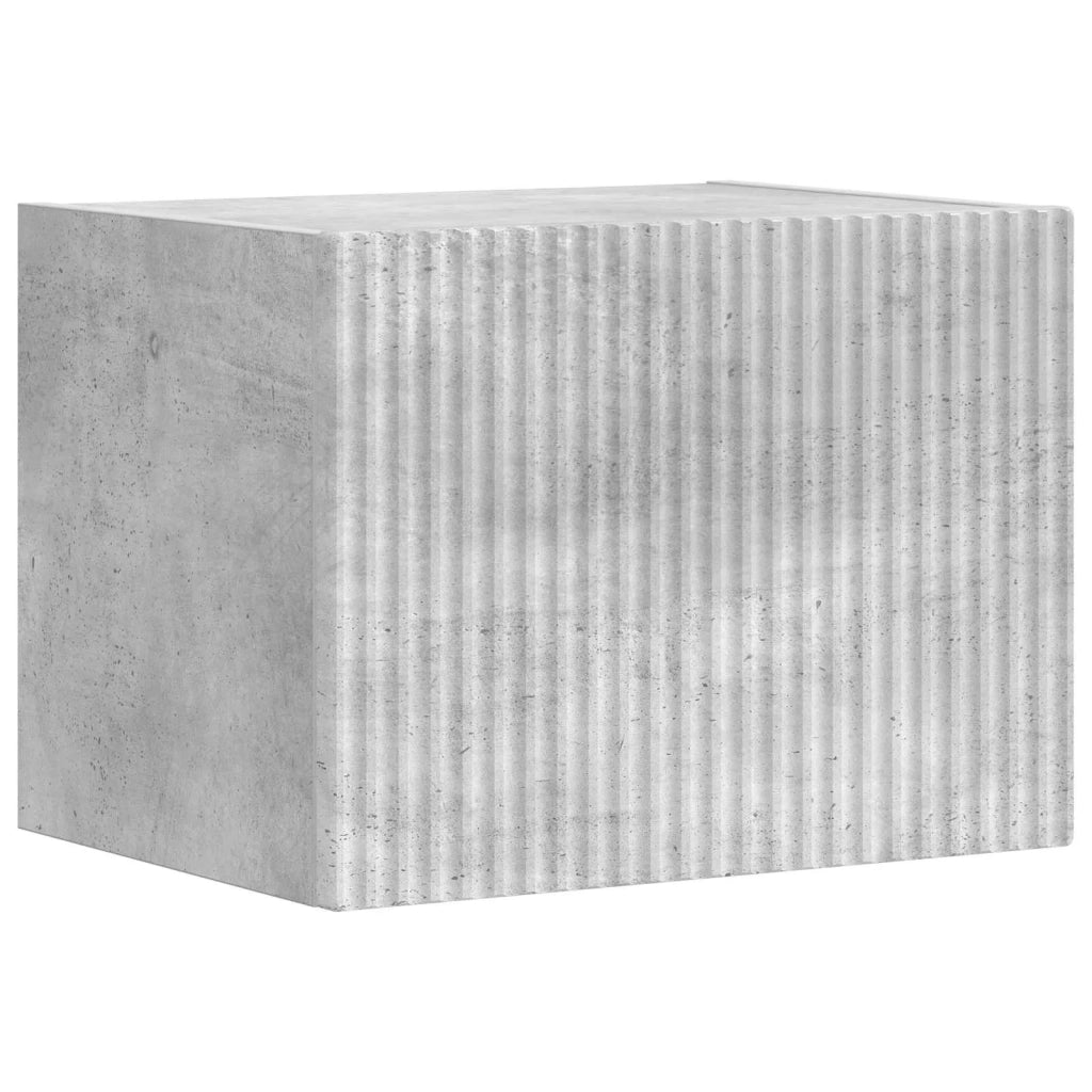 Set di Mobiletto da TV a Parete 4 pz-Credenza per TV sospesa Grigio cemento 726588