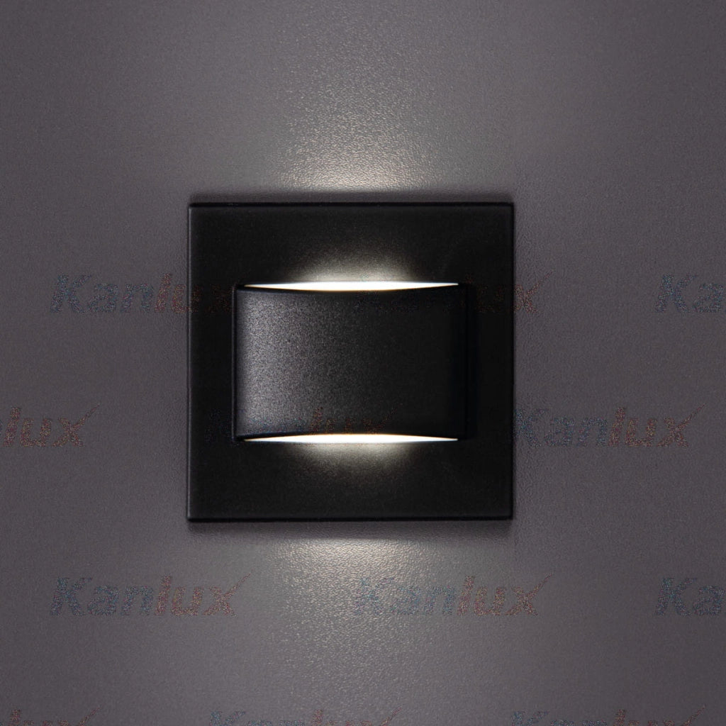 Lampada segnapasso Kanlux ERINUS LED 1,5W 4000K nera