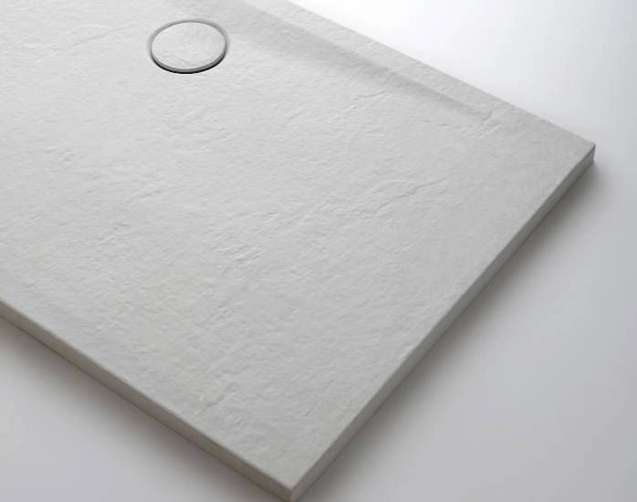 Piatto doccia Pietraceramica alto 4cm in colore Bianco - Ceramica Azzurra - Misura: 80x120 x H4 cm