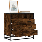 Cassettiera Rovere Fumo 70x41x70 cm in Legno Multistrato 849086