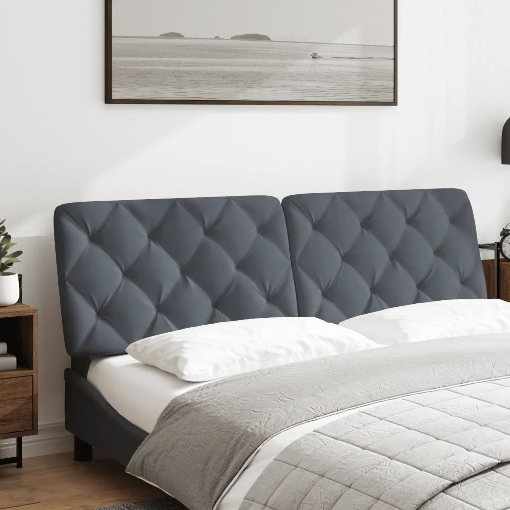 Cuscino Testiera Grigio Scuro 160 cm in Velluto 374734