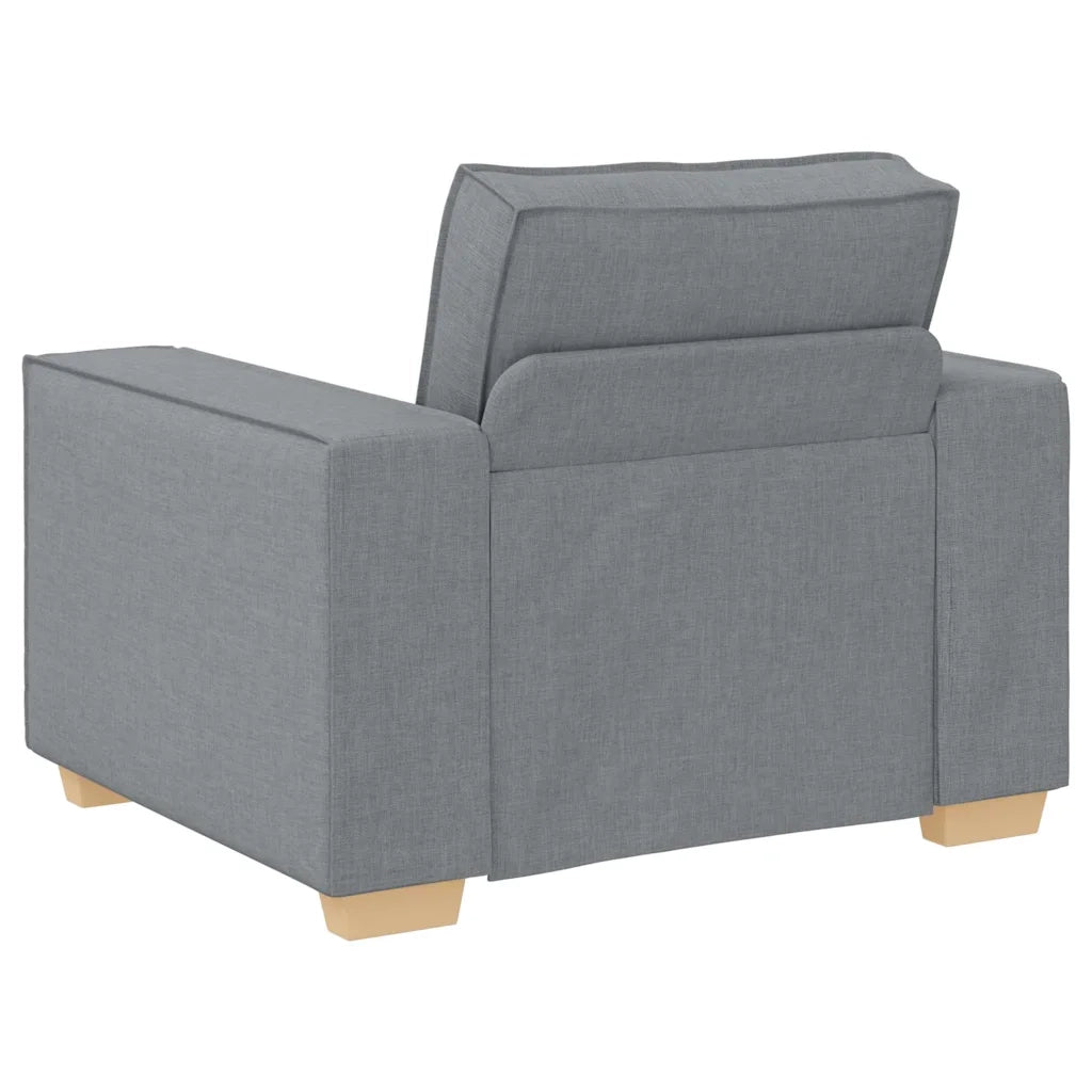Divano 3 pcs Grigio chiaro 220 x 80 x 84 cm Tessuto misto lino 3324609