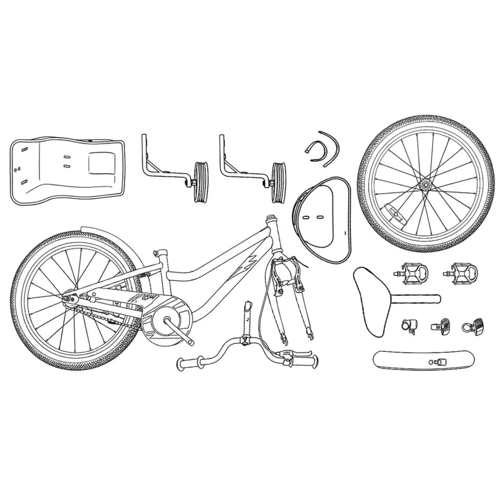 Bicicletta per Bambini 16 Pollici per bambini di 4-6 anni 42009227