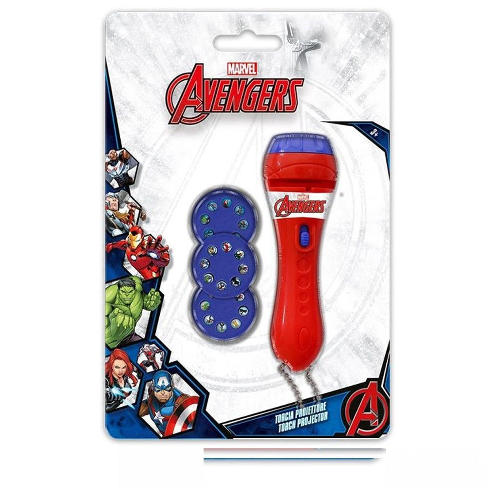 Trade Shop - Torcia Proiettore Avengers Marvel 24 Immagini Da Proiettare Gioco Bambini -