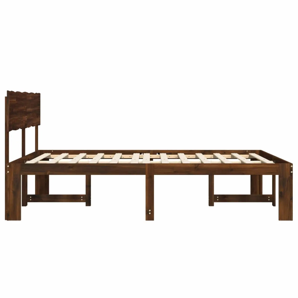 Letto matrimoniale con testiera ROSTOCK Marrone Scuro 3405428