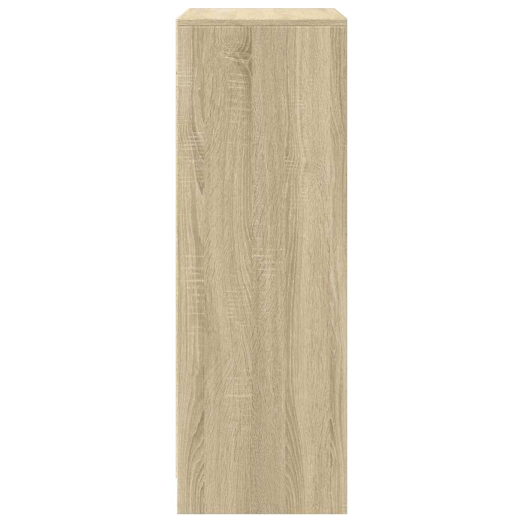 Buffet credenza cassettiera armadio mobile contenitore organizer per cucina soggiorno salotto con illuminazione a LED rovere Sonoma 77 x 34 x 100 cm legno ingegnerizzato marrone 02_0029799