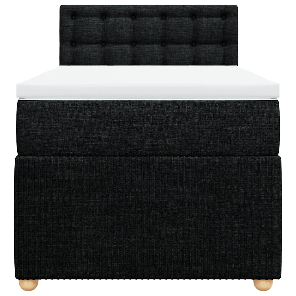 Giroletto a Molle con Materasso Nero 90x200 cm in Tessuto 3289655