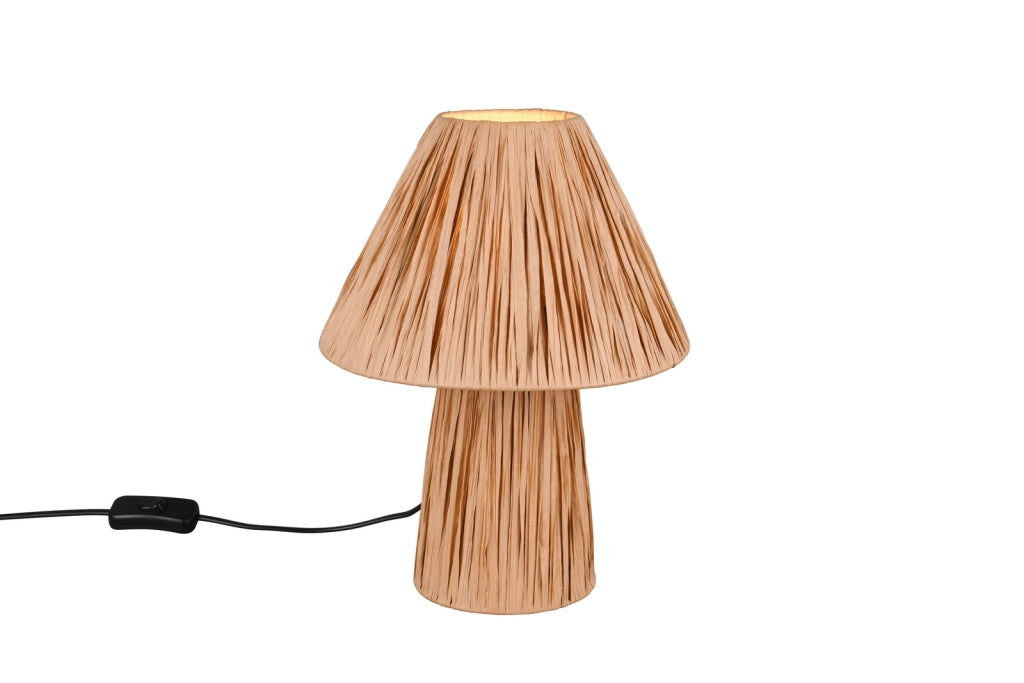 Lampada tavolo boho in carta fungo marrone 2xE14 10W