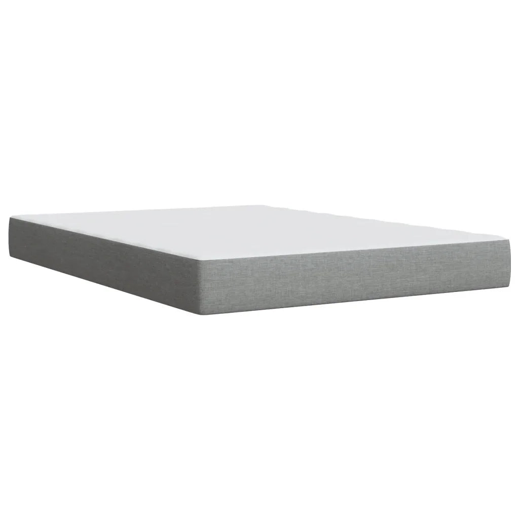 Giroletto a Molle con Materasso Grigio Chiaro 160x200cm Tessuto 3290546