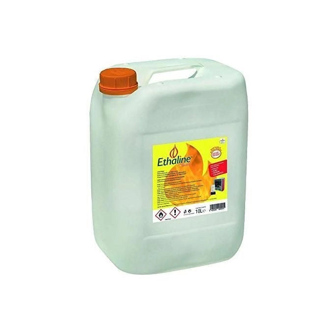 Ethaline bioetanolo ETH-10L Bioetanolo Liquido 10 Litri Puro  96% Vol Senza Fumo e Odore colore Nero