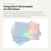 Papier adesivo holografico A4 - 22 fogli - impermeabile - per stampanti inkjet e laser - alta velocità assorbimento d'inchiostro - immagini nitide - carta per stampa