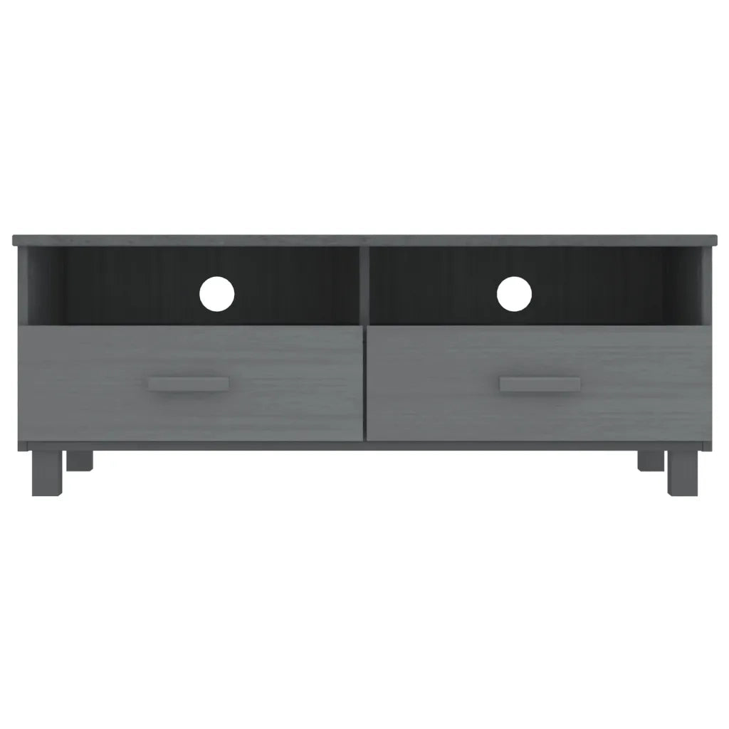 Mobile TV | Armadietto TV | Mobile Porta TV HAMAR Grigio Scuro 106x40x40 cm in Legno di Pino
