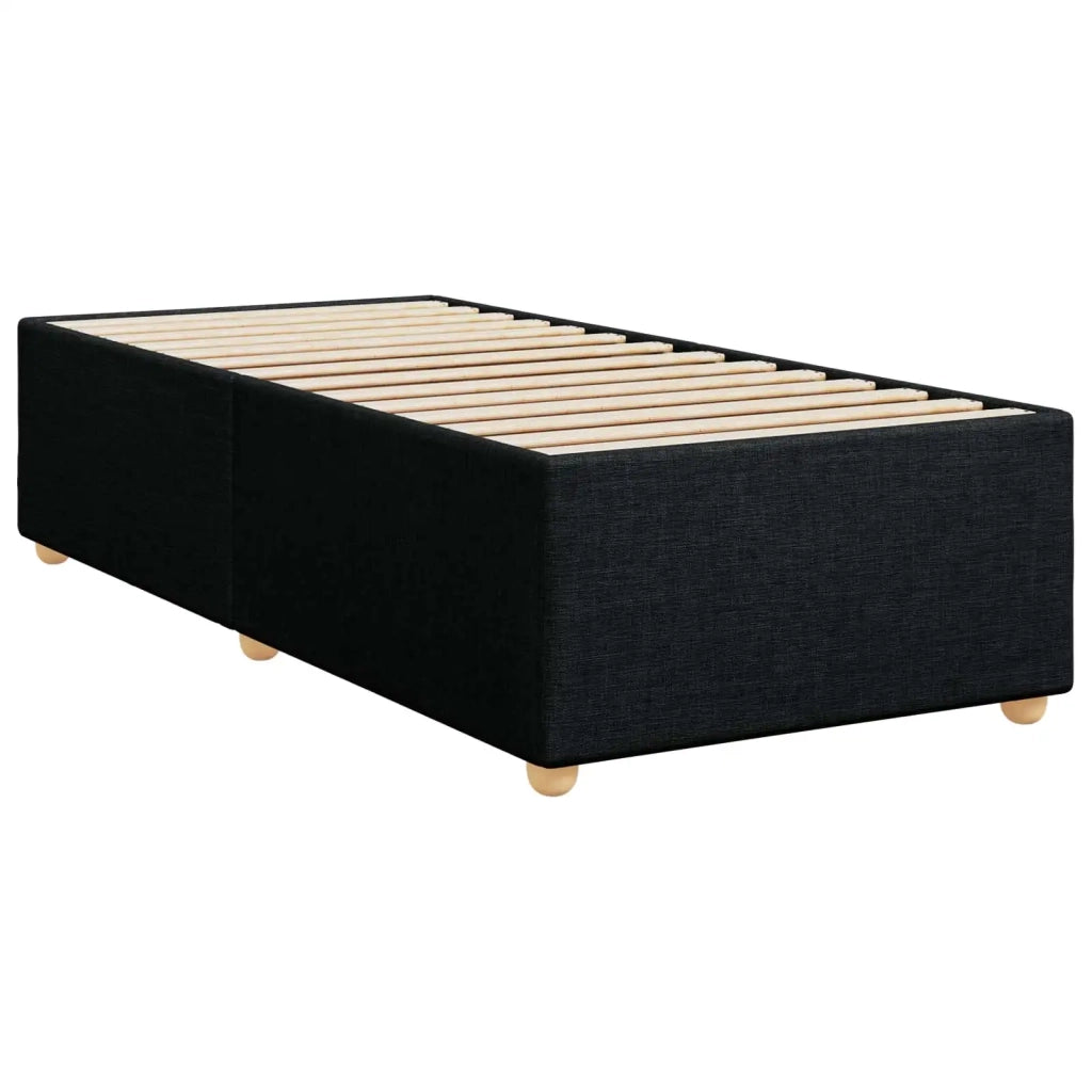 Letto box spring con materasso Nero 100 x 200 cm Tessuto 3450897
