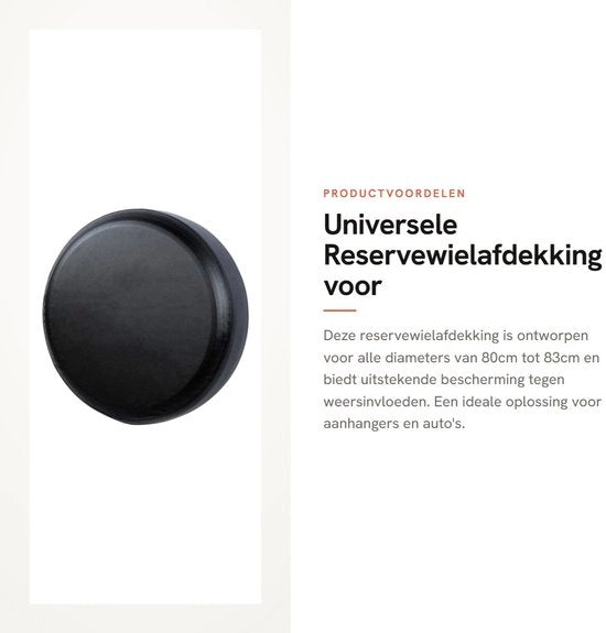 Reservewielafdekking Universale 17 Pollici - Protezione Idrofila - Copertura in Pelle Sintetica - Installazione Facile - Adattamento Regolabile - Duratura e Resistenza alle Intemperie - Copertura per Pneumatici
