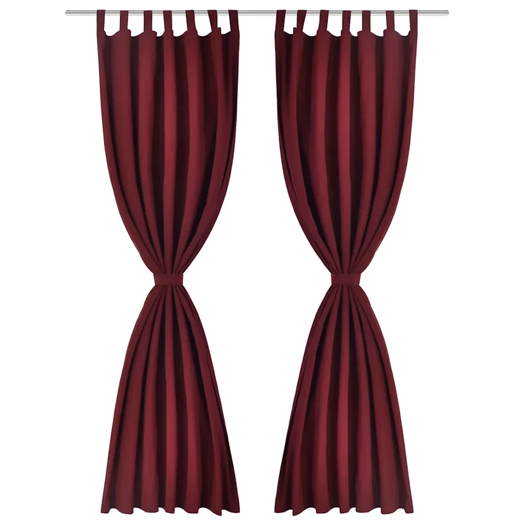 Tende in Micro-Raso Bord¨° 2 pz con Occhielli 140 x 175 cm