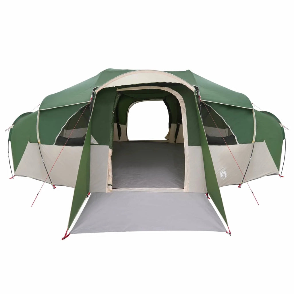 Tenda familiare con telo da pioggia resistente all'acqua Verde