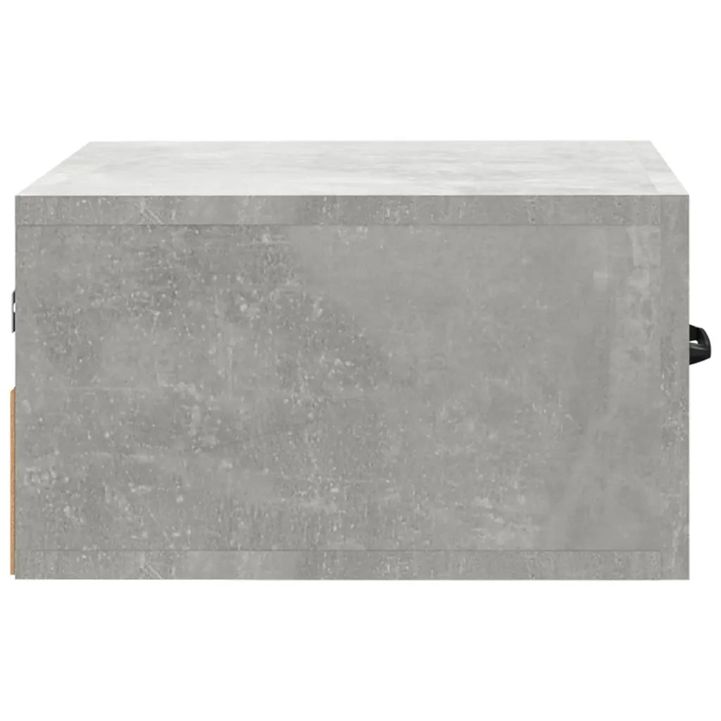 Comodini a Muro 2 pz-Set di 2 Tavolino da notte Grigio Cemento 35x35x20 cm 347204
