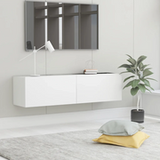 Mobile Porta TV Bianco 120x30x30 cm in Legno Multistrato 801490