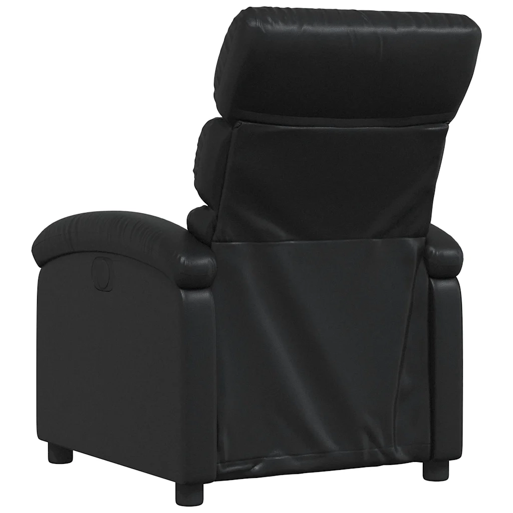 Poltrona Reclinabile Nera in Similpelle 371713