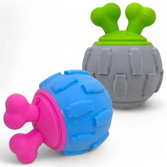 Set di palline da gioco per cani da 2 - Sicure e resistenti - Giocattolo da lancio - Facile da pulire - Promuove attività fisica - Adatto per acqua e terra - Giocattolo per cani