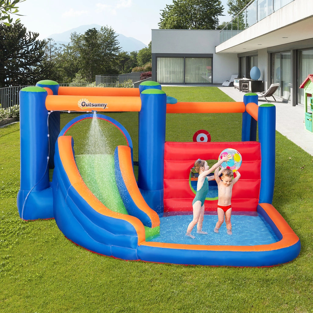Casetta Gonfiabile per Bambini con Scivolo e Piscina ¨C Minimal ¨C 380x340x170cm