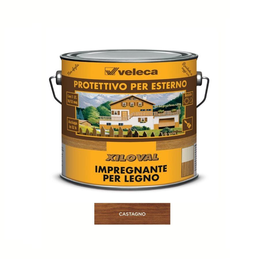 IMPREGNANTE PROTETTIVO XILOVAL  2.5LT CASTAGNO