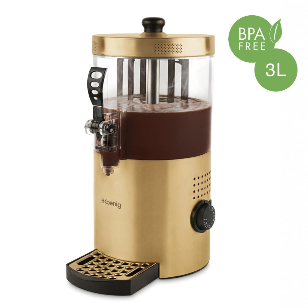 Macchina dispenser per cioccolata calda, 3L, 1200W, oro
