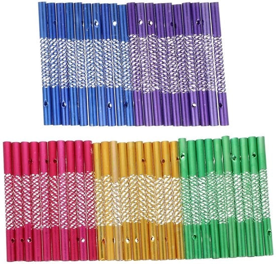 Set di decorazioni da vento per 50 pezzi - tubi di alluminio - decorazione appesa - colori misti - dimensioni 7,8 cm