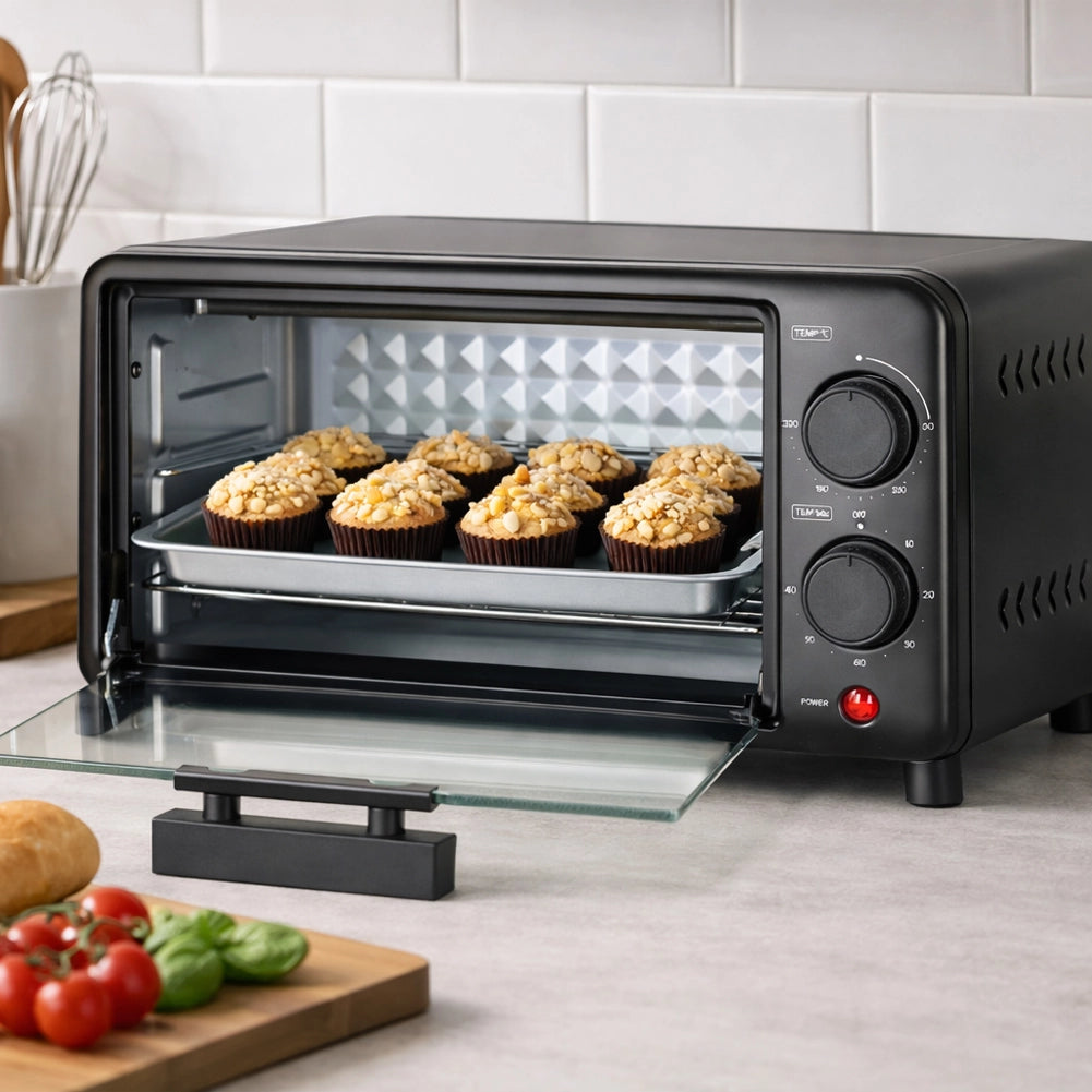 Forno Elettrico Capacità 10 Litri Potenza 800W Temperatura Regolabile e Timer