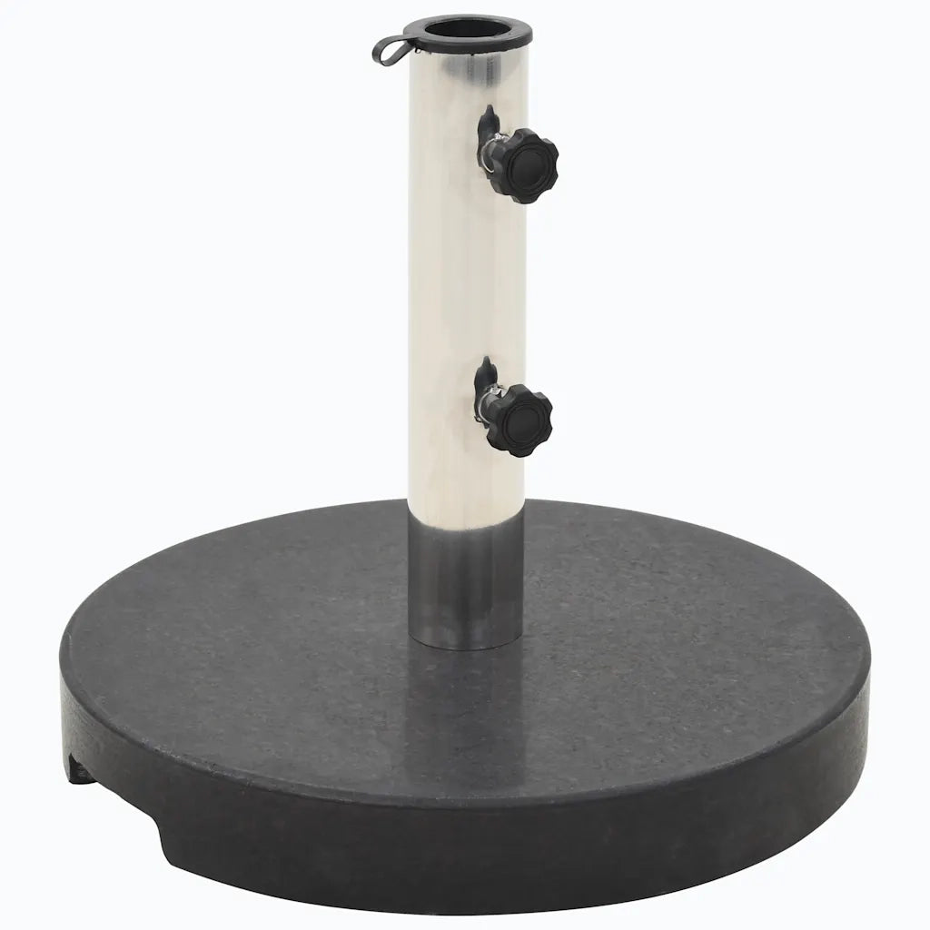Base per Parasole Circolare in Granito Nera 20 kg 45068
