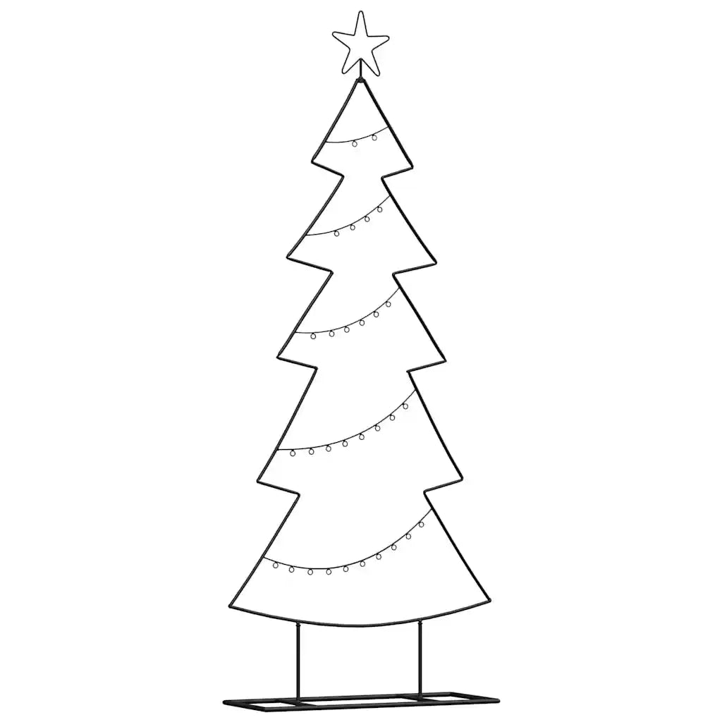 Albero di Natale in metallo con supporto Nero 150 cm Acciaio 42019189