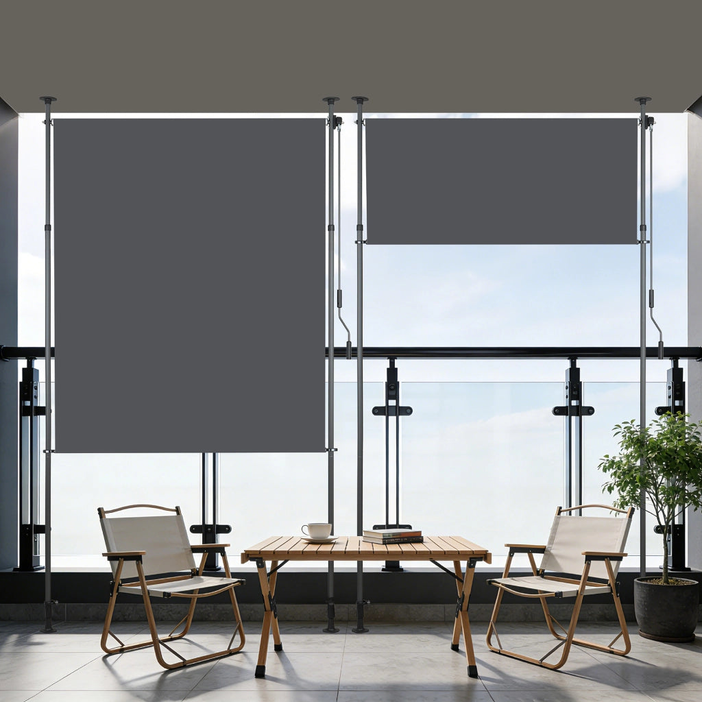 Tenda da Sole Verticale per Balcone e Terrazza ¨C Xylo ¨C Antracite, 150x270 cm