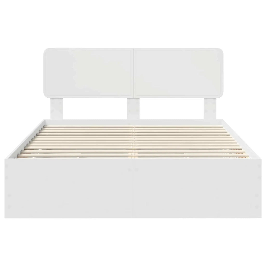 Struttura del letto-Giroletto-Rete del Letto Bianco 150 x 200 cm Legno ingegnerizzato 237540